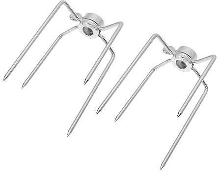Edelstahl Brathähnchen Gabeln für Ofen und Grill Silber