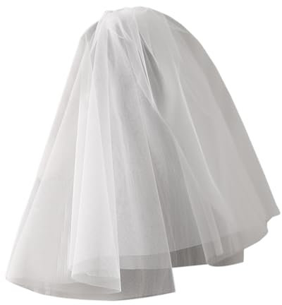 Braut-Hochzeitsschleier Kurz,Braut-Hochzeitsschleier | Schleier für Junggesellenabschiede | Doppellagiger Hochzeitsschleier für die Braut, kurze Schleier für Damen, leichte Hochzeitsaccessoires für Ho