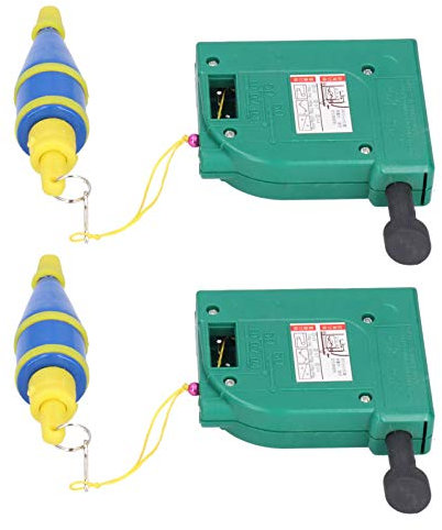 Plomada, Plomada con Cuerda Línea Verde Gota Aleación Acero Herramientas de Medición Vertical 2 Piezas 5 Metros Martillo de Alambre Magnético Calculadora de Construcción para