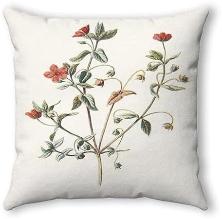 Kissenbezug 60x60 Schöne Blumen Leinen Kissen Sofakissen, Balkon Outdoor Wohnzimmer tuhl Schlafzimmer dekokissen Kissenbezüge für,mit Verstecktem Reißverschluss.