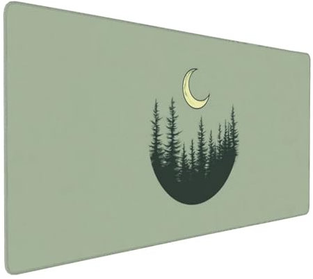 Mouse Mat XXL,Mouse Pad XXL Extended Mousepad Large Gaming Computer Keyboard 600x400mm Durable Long Improve Speed and Accuracy Anti-Slip Rubber Base Soft Cloth for Home Office Gamer Moon Tree A4117