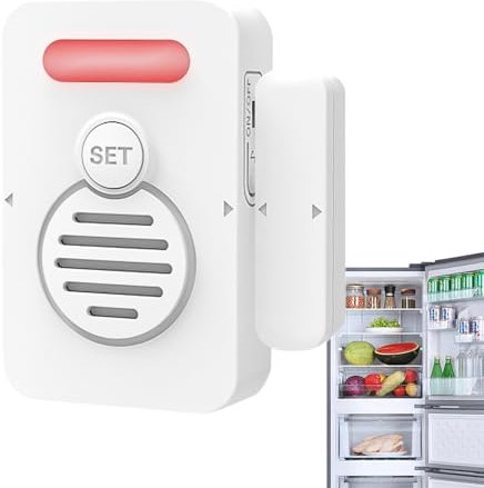 Freezer Door Alarm - Wireless Door Open Sensor, Fridge Door Alarm | Audible Freezer Open Alert, Temperature Sensor Alarm, AV