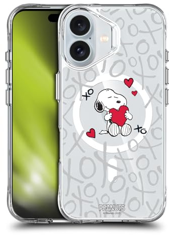 Head Case Designs Offizielle Peanuts XOXO Snoopy & Freunde Stoßfeste Stoßfänger-Telefonhülle [Militärischer Schutzgrad] Kompatibel mit Apple iPhone 16 und Kompatibel mit MagSafe