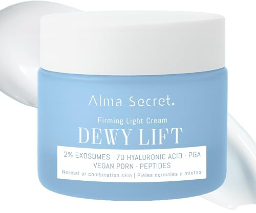 ALMA SECRET | Dewy Lift Light Firming Cream | Crema de día reafirmante, redensificante e hidratante con 2% Exosomas, PDRN Vegano, 7D Ácido Hialurónico y PGA | 50 ml (Piel normal-mixta)