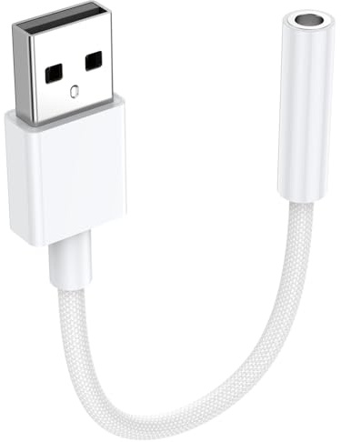 KAYQINHO USB to 3.5mm Audio Jack Adapter, Audio Aux Cable External Stereo Sound Card, USB to 3.5mm TRRS Female Headset for PS5 PS4 Headphone PC Laptop Linux Desktops and More Device