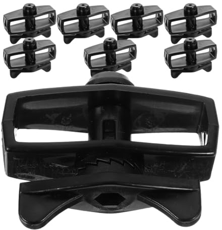 MINAOLULUS Tendeur de Câble Électrique pour Clôture Jardin Lot de 8 Pièces Noir Outil Portable de Tension de Câble Métallique et Corde Plastique pour Fixation Grillage Extérieur