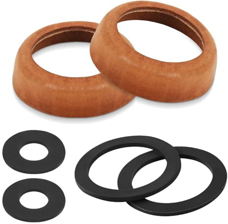 2 Stück Ledermanschette für Schwengelpumpe Typ 75 | Dichtungen Schwengelpumpe Dichtungssatz, Kolbenmanschetten & O Ringe für Gartenpumpe Handpumpe Brunnenpumpe Dichtung(Braun)