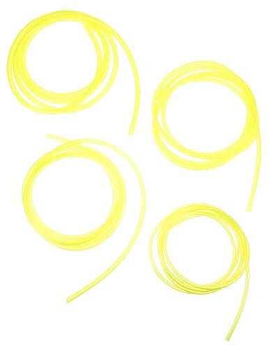 PLAFOPE 4pcs Petrol Line Hose Small Diameter Hose for Gas Engine Machine and Small Chainsaw, Yellow Rubber Fuel Line 1.5 Meters Efficient Replacement Fuel Pipe for Lawn Mower