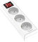 Garza - Reiher 420026 Power-Base sciolta, 6 prese Schuko, con interruttore, colore, bianco, medio (senza cavo)