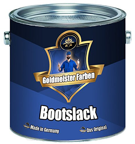 Goldmeister Farben Yachtlack Bootslack für Holz und Metall Yachtfarbe Bootsfarbe farbig Farbanstrich Schiffslackierung (2,5 L, Anderer RAL-Farbton (Bitte RAL Wert senden))