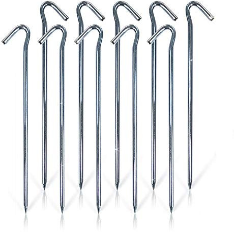 diMio XL Stahl-Zelthaken Allround Rund/V-Profil (Zelthaken Ø6mm, 20er Pack)