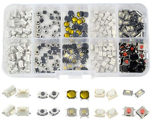 WMYCONGCONG 300 pièces Kit d'assortiment de micro-interrupteurs tactiles momentanés