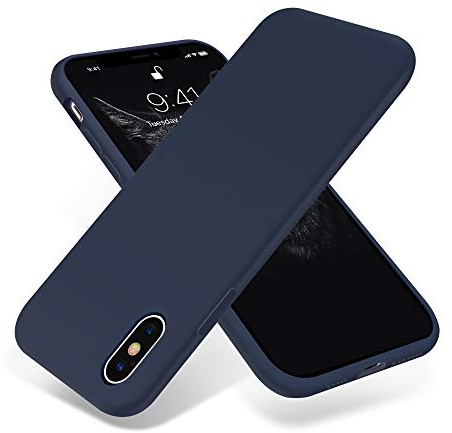 OTOFLY iPhone Xs Max Case,Ultra Slim Fit iPhone Case Liquid Silicone Gel Cover with Full Body Protection Anti-Scratch Shockproof Case Compatible with iPhone Xs Max, [Upgraded Version],Midnight Blue