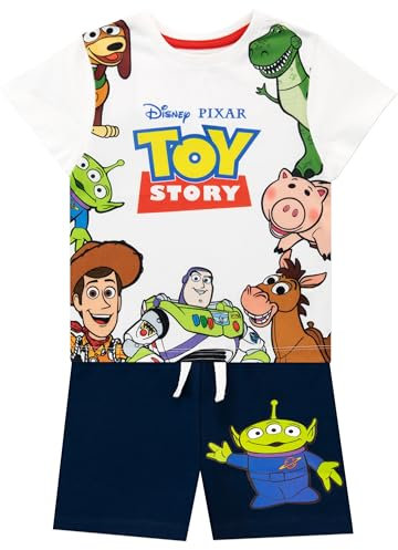 Disney Boys Toy Story T-Shirt and Shorts Set Woody and Buzz Lightyear Outfit Multicoloured 5 to 6 Years