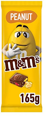 M&M'S PEANUT - Tablette de chocolat au lait et cacahuètes - 165g