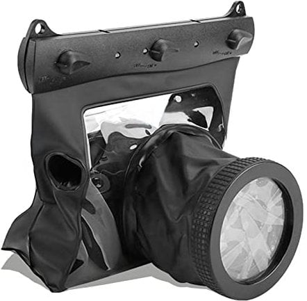 Custodia impermeabile per fotocamera DSLR, custodia per fotocamera subacquea, custodia antipolvere con custodia antipioggia per fotocamere reflex digitali(Nero)