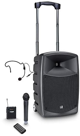 LD Systems ROADBUDDY 10 HBH 2 B6 - Akkubetriebener Bluetooth-Lautsprecher mit Mixer, Funkmikrofon, Bodypack und Headset
