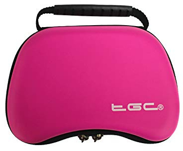 TGC ® Hot Pink Microsoft Xbox One S X Controller Protective Carry Case Bag + Charge Cable
