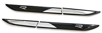 Volkswagen 5NA853688 Plaketten R-Modell Kotflügel Tuning R-Line Schriftzug Sport Emblem, chrom/schwarz