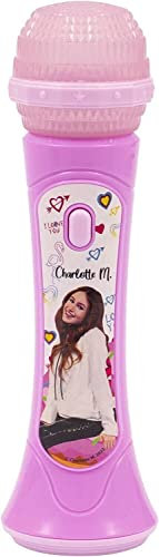 ToysWorld Charlotte Microfono con Luci e Musica Karaoke Handheld Jack da 3,5 mm Batteria Omnidirezionale