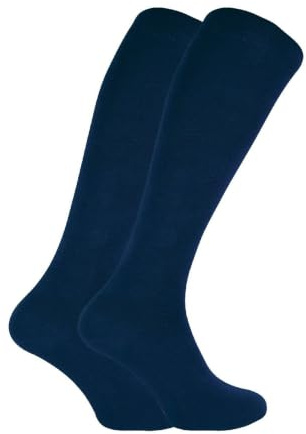 2er Pack Damen Lang Bambus Socken | Kniestrümpfe Bambussocken | Unifarben Atmungsaktiv Kniehoch Socken | Sock Snob