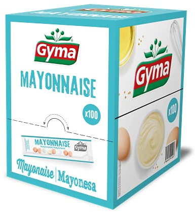 Gyma Boite Distributrice Mayonnaise, Blanc/Bleu, 100 Unités