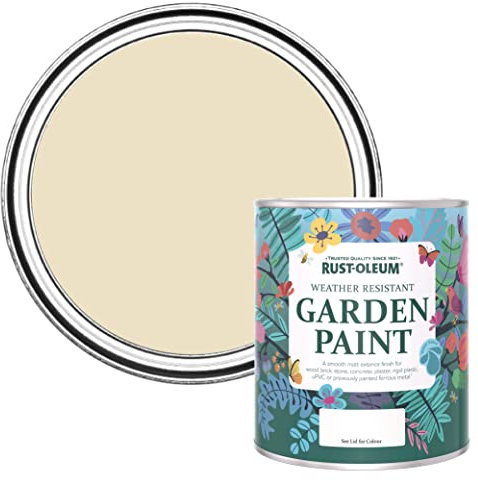 Rust-Oleum Peinture Beige Résistante à l'humidité pour Jardins, Finition Mate - Plume 750ml