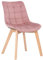 CLP Esszimmerstuhl Passaic Samt, Gesteppter Polsterstuhl mit Bodenschonern, Belastbarkeit von 150 kg, Farbe:pink