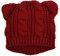 COSDREAMER Damen Winter Warme Strickmütze Katze Ohr Mütze Beanie Mütze Strickmütze Häkelmütze Weiche Warme Doppelohrmütze, rot, L