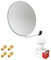 Pack Antenne Parabole Acier 100 cm Gris Clair + LNB Twin Full HD 1080p 4K Gain 70DB Bruit 0.1 DB + 4 Connecteurs fiche F