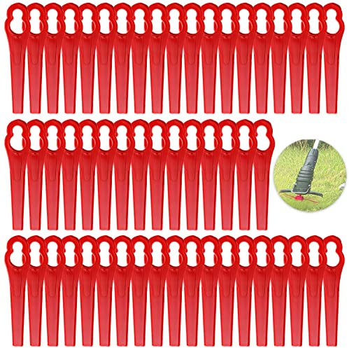 TOPJOWGA Ersatzmesser Rasentrimmer, 120 Stück Rasentrimmer Messer Kunststoff, Kunststoff Ersatzmesser Set, Kunststoffersatzklingen, Universal Rasentrimmer Messer Rasentrimmer Zubehör