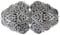 Hartmann-Knöpfe silber Trachten Schürzen Dirndl Schliesse Schnalle Verschluss aus Metallzum Annähen 90mmx50mm (1 Stück)