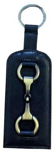 Mala Leather Steed Equestrian Keyring – Large Real Leather with Horse Fitting – Gift Bag Included