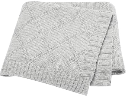 Hadetoto 100% Cotton Baby Blanket for Girls Boys - Grey