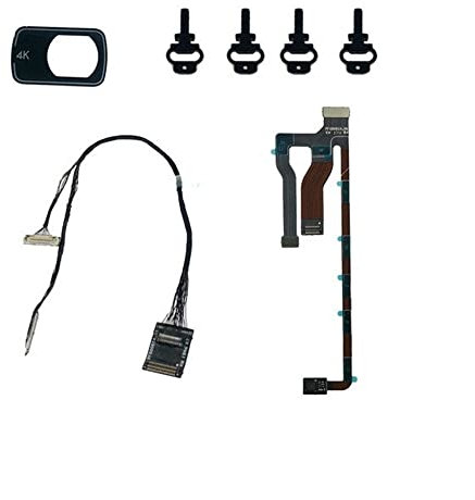 Drone accessories For DJI MINI 2 Original Gimbal Camera Part - 3 in 1 Flexible Flat Cable PTZ Wire Test Tool Empty Gimbal Rubber Lens Glass Cap Cover ffor DJI MINI 2 replaceable (Color : 4 in 1 Set)