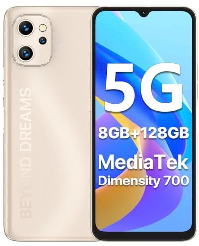 UMIDIGI F3 5G Smartphone Ohne Vertrag,8+128G Handy Ohne Vertrag,Android 12 Günstig Handy,6.7HD+ Display,48MP AI Kamera,5150mAh Akku Intelligent Mobiltelefon/Octa Core/Dual SIM/NFC/OTG (Roségold)