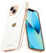 Teageo for iPhone 13 Mini Case Cute Heart Pattern for Women Girls Slim Luxury Bling Plating Soft TPU Anti-Scratch Shockproof Bumper Phone Case for iPhone 13 Mini, White