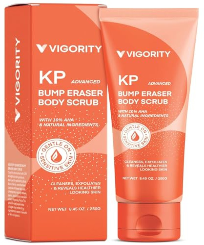KP Bump Eraser Body Scrub, Bump Eraser Body Scrub, Keratosis Pilaris Treatment, Strawberry Legs Treatment For Women & Men Exfoliation - 250 G