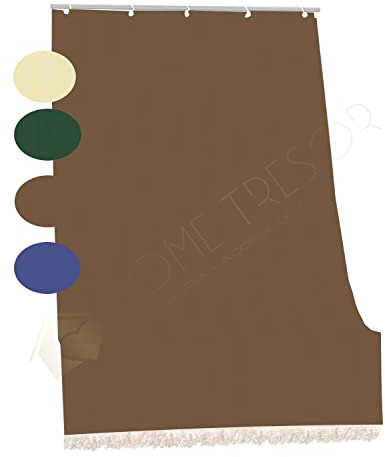 Home Tresor Tenda da Sole per Balconi in Tessuto Resistente per Esterno con Anelli e Ganci, Tenda Parasole a Cascata da Finestra e Veranda, Tinta Unita (200x300 cm, Marrone)