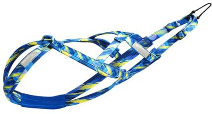 Colcolo Hunde-Laufgeschirr, Zuggeschirr, Geschwindigkeitstraining, Sport, Profi, Schlittengeschirr, Blau XL