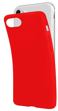 SBS iPhone SE 2022/SE 2020/8/7 Rot Pantone 185C Hülle, Soft Flexible Kratzfeste Handyhülle Dünn Bequem in der Tasche Hülle Kompatibel mit Wireless Charging