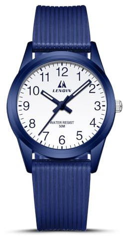Kids Watch Boys Girls Analog Quartz Waterproof Wrist Watch for Children | Easy to Read Watch, Skin-Friendly Silicone Strap, Lightweight Shockproof Case, 3ATM Daily Waterproof