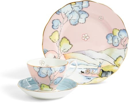 Royal Albert 1072628 TeaSet, Fine Bone China, 100 Years Teacup Saucer, Plate