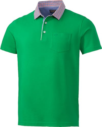 Franco Bettoni Poloshirt Herren aus 100% Baumwolle, T-Shirt Herren mit Hemdkragen, Polohemd Kurzarm mit Brusttasche, Elegantes Polo für Männer, Grün, Gr. 52