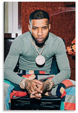Tory Lanez Rapper-Poster, Leinwand, langlebig, farbecht, Wandkunst, dekoratives Gemälde für Wohnzimmer, Schlafzimmer, Heimdekoration, 30 x 45 cm, ungerahmter Stil