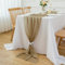 CHUQING Tischläufer Hellbraun Chiffon Tischläufer Gaze Stoff BohoTischläufer Hochzeit Organza Tischdecke,70 x 300 cm,Braun