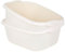 2x Schüssel Set creme - 12 Liter - 39x32 cm - rechteckig - Waschschüssel Spülschüssel Wasserschüssel Lebensmittelecht Kunststoff Spüle Haushaltsschüssel Universal Küchenschüssel Pflege nestbar