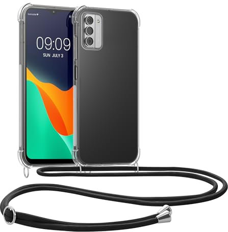 kwmobile Custodia Compatibile con Nokia G42 5G Cover - Back Case in Silicone TPU - Protezione Smartphone con Cordino - trasparente