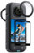 Premium Objektivschutz und Displayschutzfolie kompatibel mit Insta360 X3 Panoramakamera,3D doppelschichtiger Dual Lens Guards,klebbarer Linsenschutz Sportkamera Zubehör,kratzfestes gehärtetes Glas