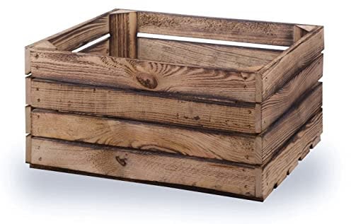 Neue Obstkisten Holzkisten Weinkisten Apfelkisten Geflammte 40x30x20cm